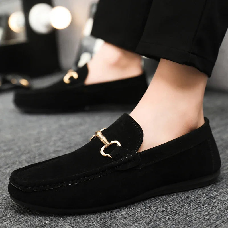 Luxury Brand Fashion Suede Men Casual Shoes Comfort Breathable Slip-on Mens Driving Shoes Men Loafers Mens Lazy Shoes Moccasins