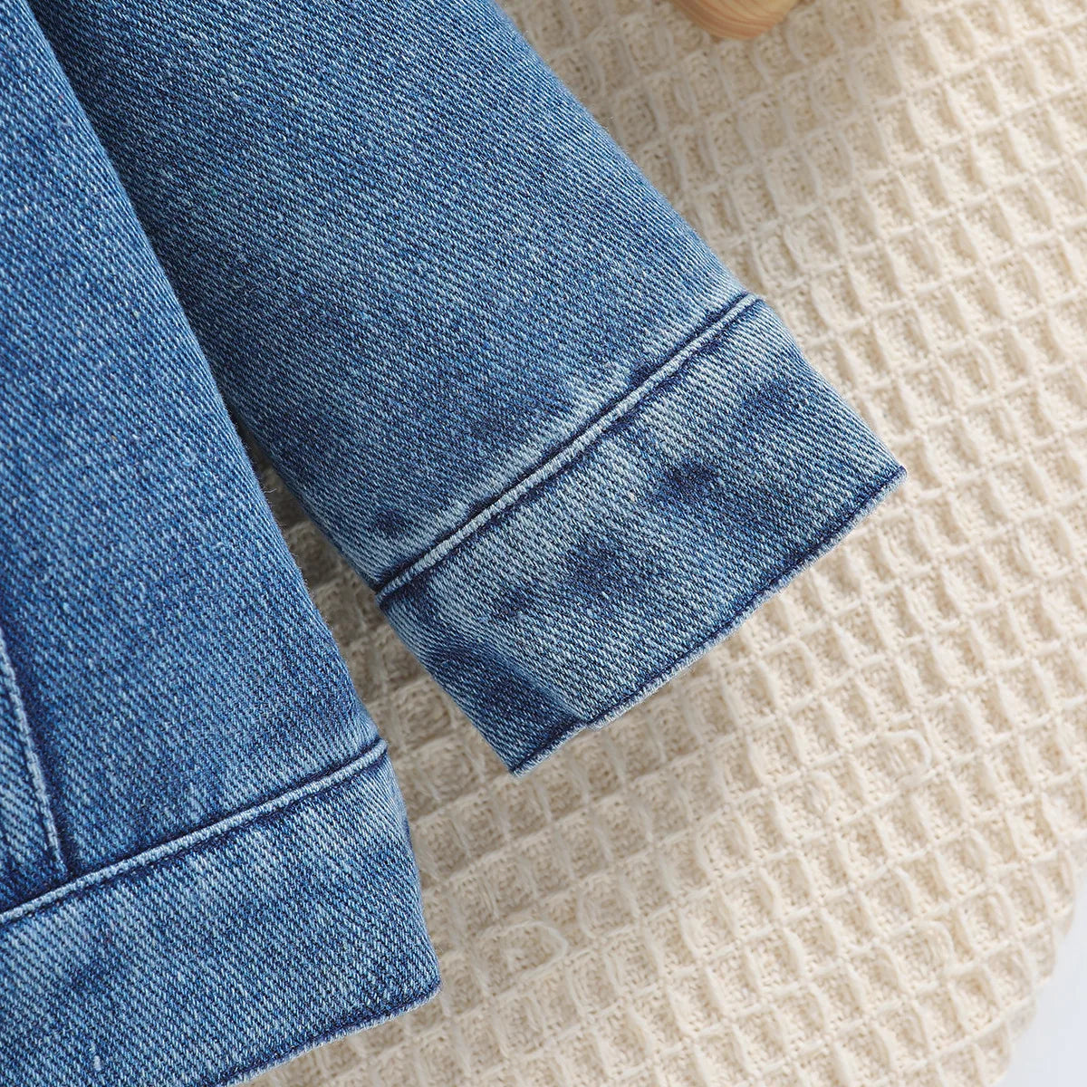 0-18M Toddler Infant Children Fashion Clothes Spring Autumn Baby Denim Jacket Casual Back Letter Embroidery Outerwear Kids Coat