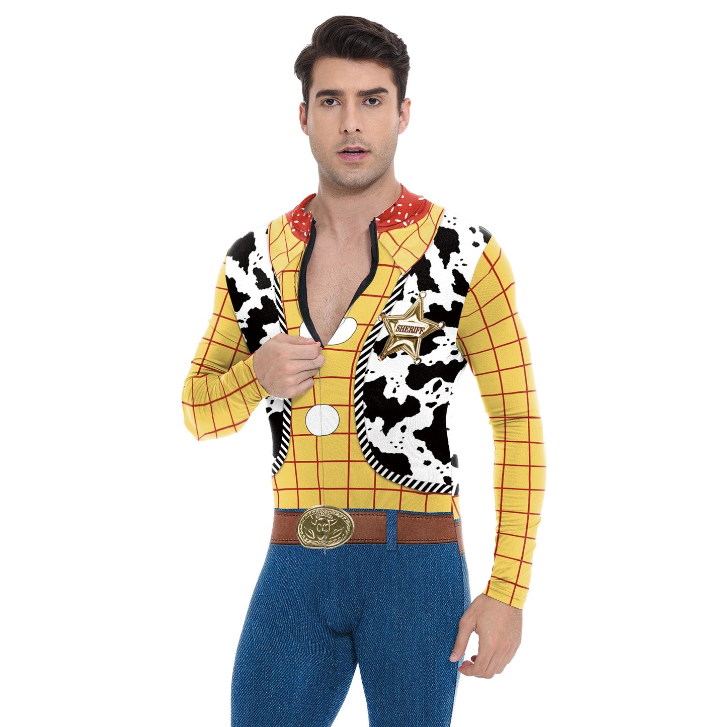 Woody Cosplay Costume Men Boys Jumpsuit Halloween Family Matching Outfits Carnival Party Cowboy Jessie Women Fancy Dress