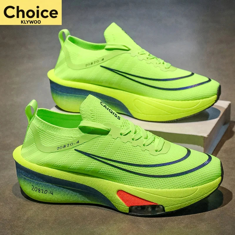 Running Shoes Carbon Board Speciality Marathon Men Sports Breathable Lightweight Women's Comfortable Athletic Nonskid Sneakers