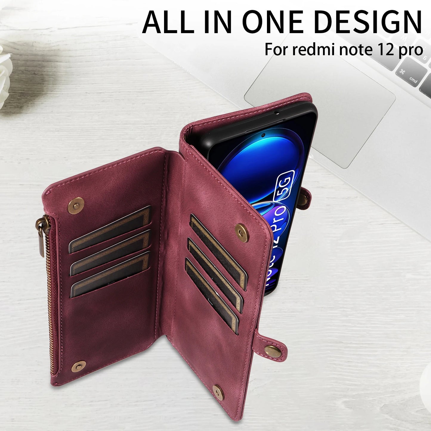 For Xiaomi Redmi Note 15 14 13 15C Poco X7 Pro F5 12 13C 14C 13T 15T Plus 5g Cases 4g Leather Wallet Card Holder Flip Phone Bags