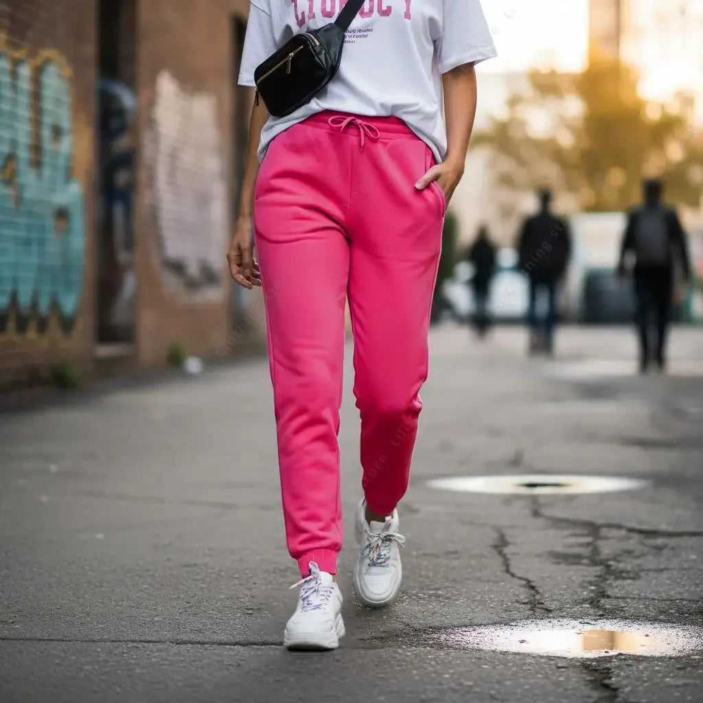 Blank Pants Women Joggers Jogging Pants Fleece Trousers Casual Fashion Spring Autumn Sweatpants Woman Clothing Essential Basics