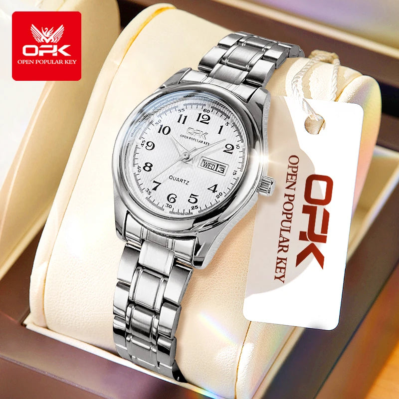 OPK 8110 Classic Quartz Watch Waterproof Watch for Women Stainless steel Luxury Brand Ladies' Watch Reloj Mujer
