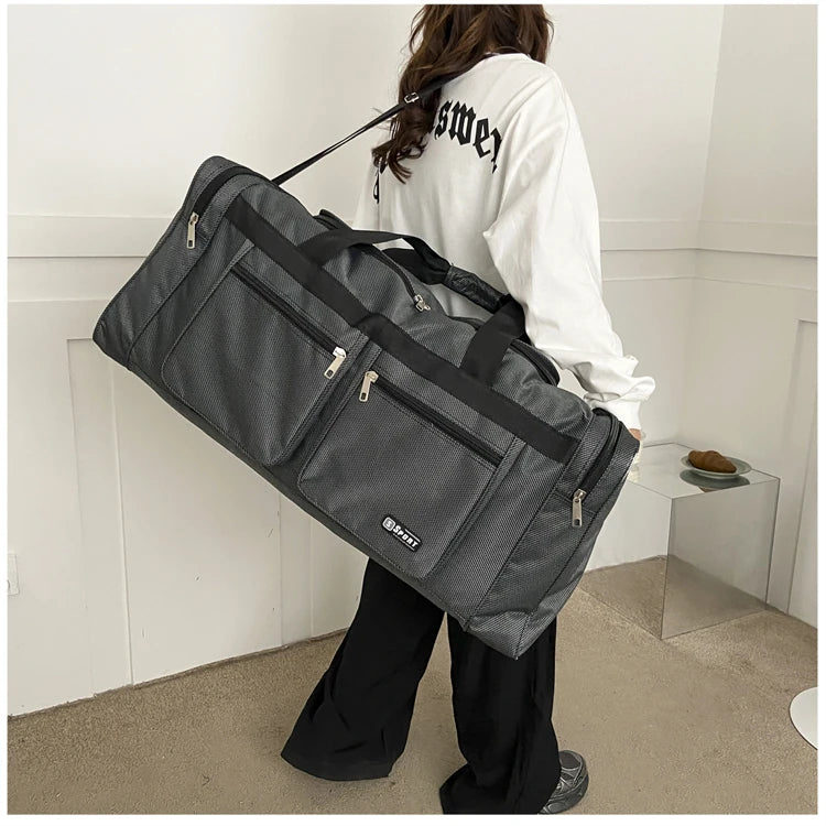 Women Men Nylon Travel Duffel Bag Carry On Luggage Bag Men Tote Large Capacity Weekender Gym Sport Holdall Overnight Bag Pouches