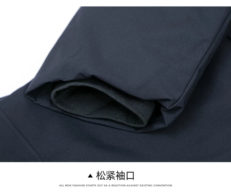 Business Men Thick Winter Big Hood Collar Warm Parka Waterproof Windproof NEW -40 Degrees Top Quality White Duck Down Jacket Men