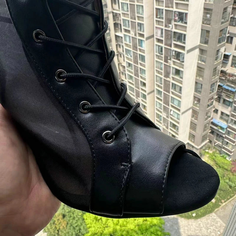 Women's Jazz Dance High Heels Shoes Black Sandals Sexy Party Stilettos Boots for Ballroom Jazz Dancing Heels Shoes Women Size 46