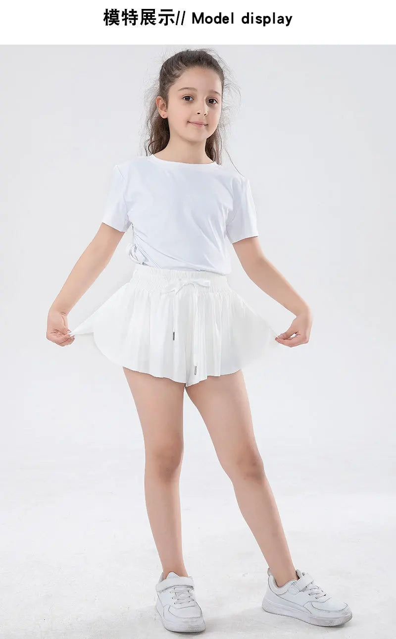 Women Shorts Children High Waist Skirts Breathable Shorts Child Summer Security Shortpants Sportswear Pocket Skirts for Girls