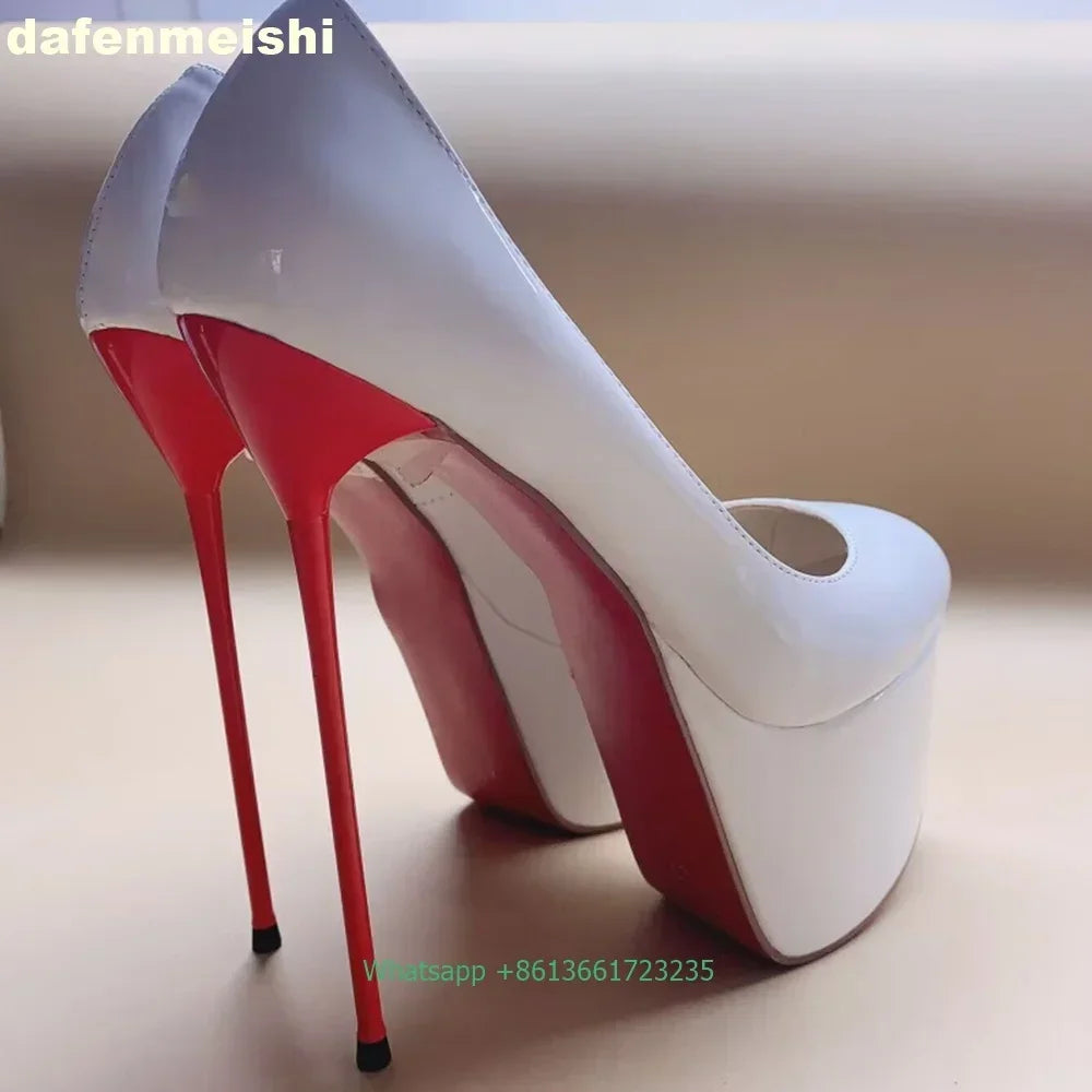 Leopard Print/solid Color Platform Round Toe Fashion Sexy High Heels Super Thin High Heel Women Pumps Shallow Slip Women Shoes