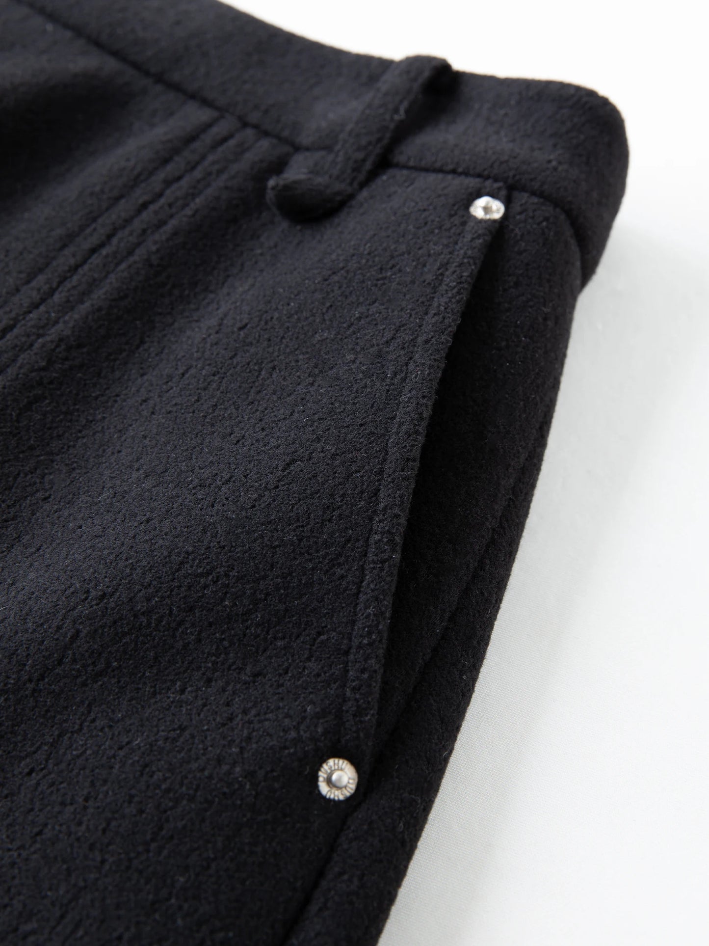 DUSHU Classic Elastic Waist Skirt For Women Winter Office Solid Color College