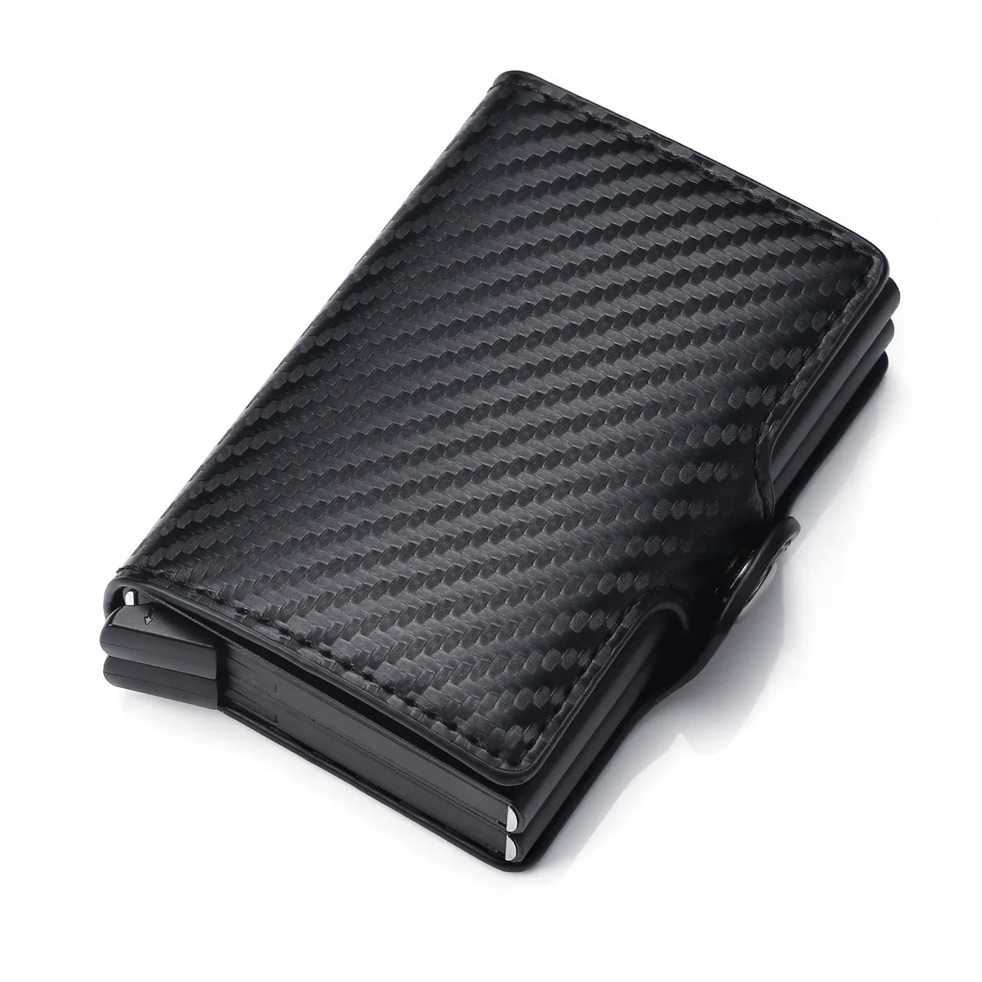 Rfid Men Card Wallets Free Name Engraving Carbon Fiber Slim Mini Wallet 14 Card Holders Small Money Bag Male Purses