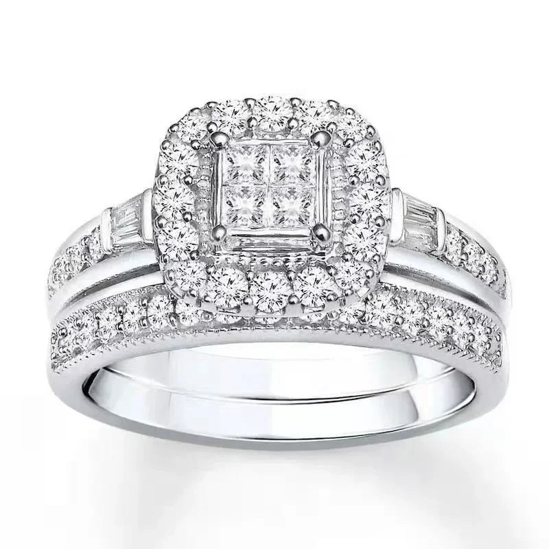 Ofertas Hip Hop Style Trendy Men Rings Copper Ring Iced Out Bling Pave Cubic Zirconia Geometry Ring Charms