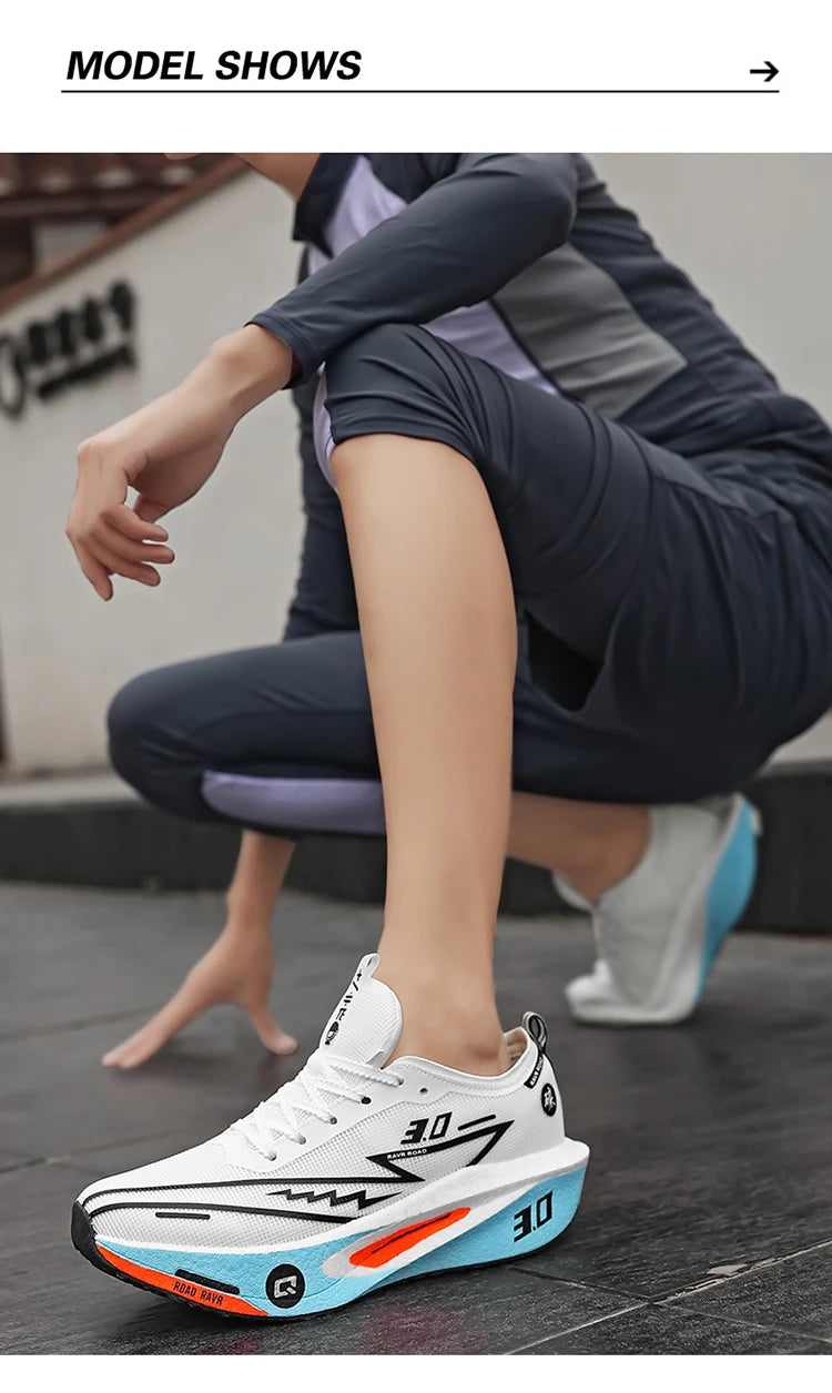 New Running Shoes Men Speciality Marathon Men's Sports Lightweight Carbon Board Women's Comfortable Athletic Nonskid Sneakers