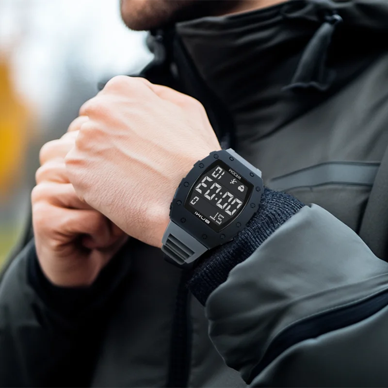 2025 Man Digital Watch Outdoor Sports Multifunctional Waterproof Shock Luminous LED Military Electronics Watch High-end Luxury