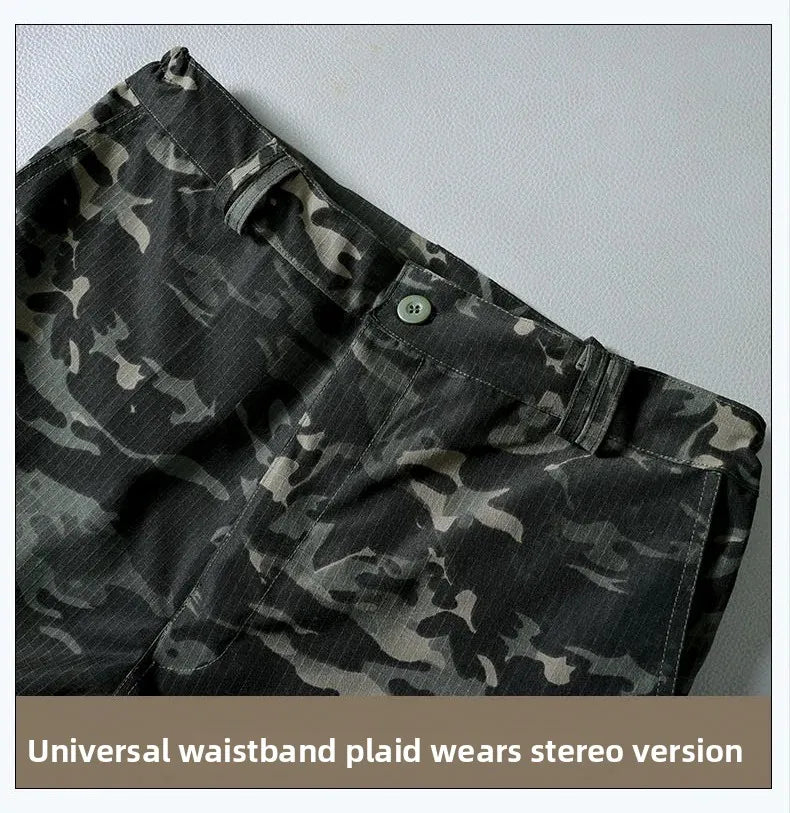 Water-Resistant Tactical Work Pants for Men Multiple Pockets Outdoor Military Fans Casual Pants Spring Autumn American Style