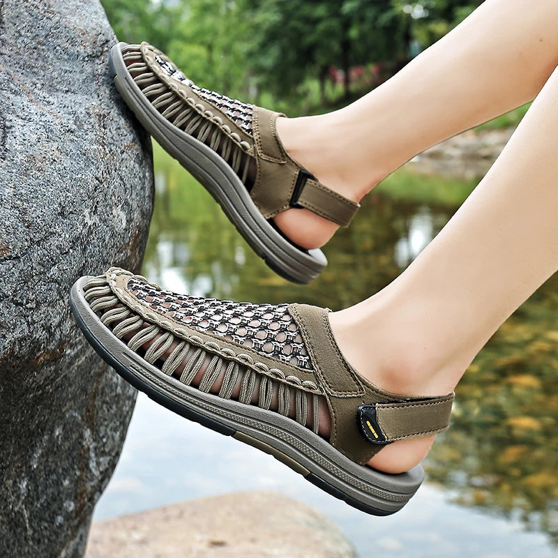 Summer Hand-woven Men's Sandals Fashion Men Casual Shoes Brand Designer Sneakers High Quality Outdoor Beach Sandals Men Shoes
