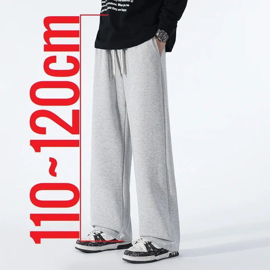Big Tall Men Sweat Pant Drawstring Extra Long Length Sweatpant Stretch Winter Fleece Sport Jogger Trouser Male 200Cm 190cm 120cm