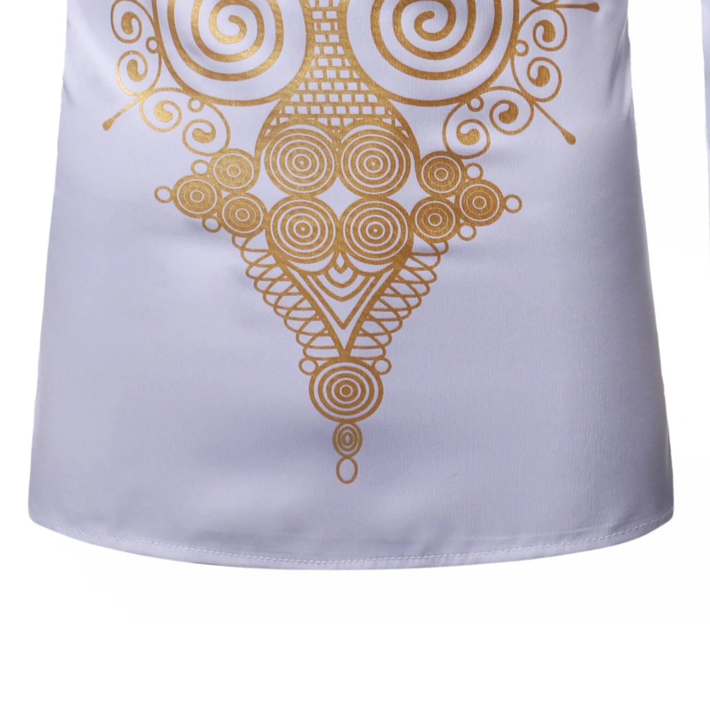 Men's Shirts Fashion Long Sleeve African Turkish Chieftain Print Robe Male Casual Blouses Traditional Ethnic Style Muslim Shirts