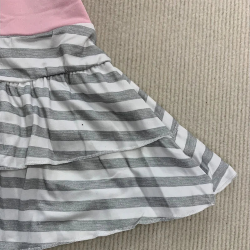 Summer  Japanese  Korean Sweet Style Niche Spicy Girl Versatile Mini Skirt Sexy Fashion Striped Contrasting A-line Short Skirt