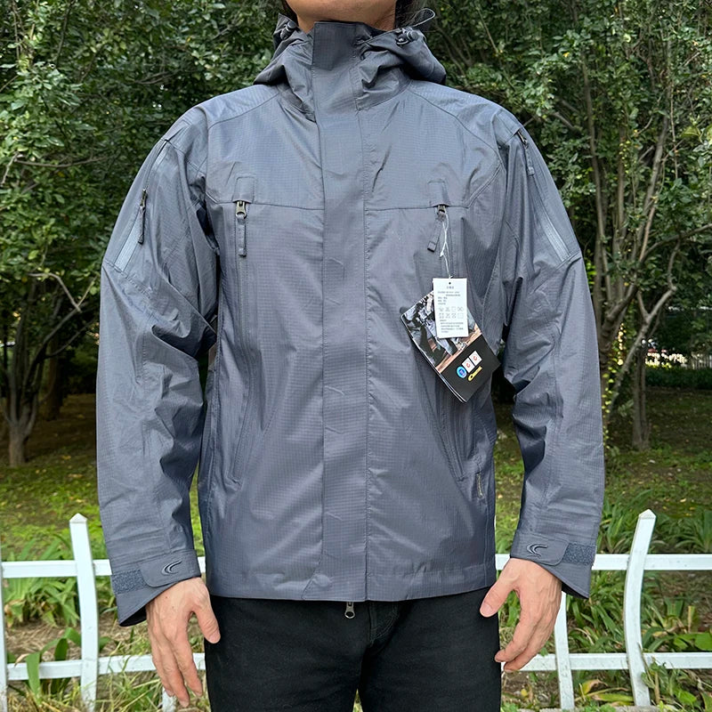 PRG men's jacket, hard shell tactical submachine jacket, windproof, waterproof, breathable, three-dimensional cutting