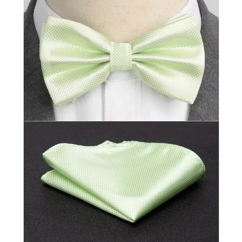 Men Bowtie Cravat Set Solid Fashion Butterfly Party Wedding Bow Ties Girls Formal Dress Tie Mens Bowknot Fashion Accessories BAZAARHUBO