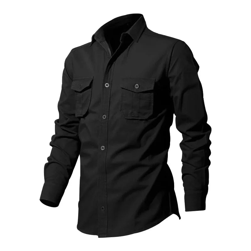 Men's Fashionable Coat - Spring/Autumn Season - Slim Fit Style - Retro Design - Casual Button-Up Coat - Long-Sleeved Outerwear