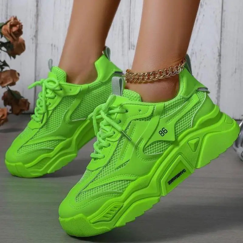 New Purple Sneakers Women Platform Casual Shoes Women Sneakers Breathable Comfortable Thick Sole Sneakers Women Designer Shoes