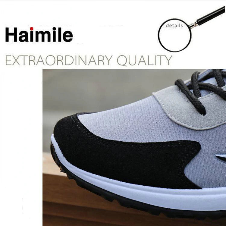 Sports Shoes for Men Lace Up Breathable Men Running Shoes Trendy Non-slip Training Shoes Thick Bottom Tenis Men Casual Sneakers