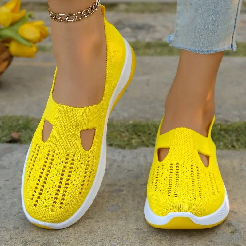 Fashion New Women's Sports Shoes, Fashionable, Breathable, Lightweight, Non-slip, Wear-resistant, Casual Sports Shoes, Flat Shoe