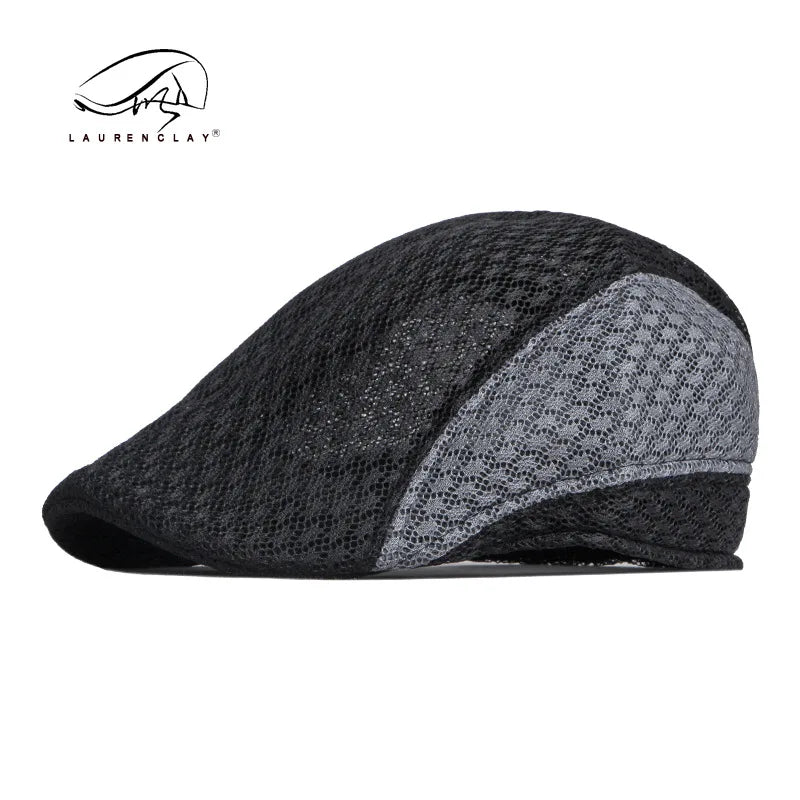 Big Head 58-61cm Summer Men Newsboy Breathable Cap Mesh Cabbie Golf Driving Sun Flat Beret Hats Caps Visors BAZAARHUBO