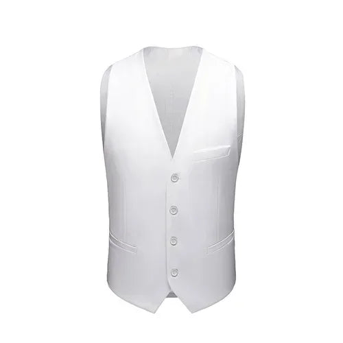 M-6XL Luxurious Fashion High-end Solid Color Men's Official Business Casual Suit Vest Groom Wedding Dress Party Male Waist Coat