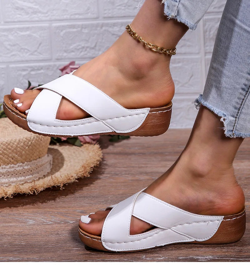 Women's Sandals 2026 Summer Shoes Women Heels Sandals Casual Indoor Outdoor Women Slippers Summer Sandals Heeled Sandalias Mujer