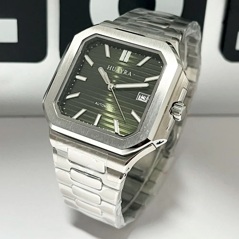 New 2025 38mm Classic Men's Mechanical Fashion Watch Luminous Sapphire Crystal NH35 Movement Waterproof