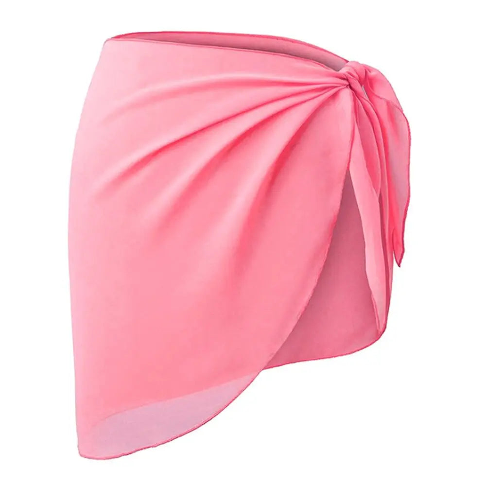Chiffon Material Beach Dress Sheer Fabric UPF Protection Swimsuit Coverups Short Length Wearable Design Sarongs