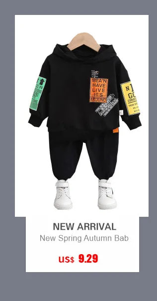 Fashion Children Boys Girls Clothing Suit Spring Autumn Baby Cotton Jacket Pants 2Pcs/Sets Infant Casual Outfits Kids Tracksuits