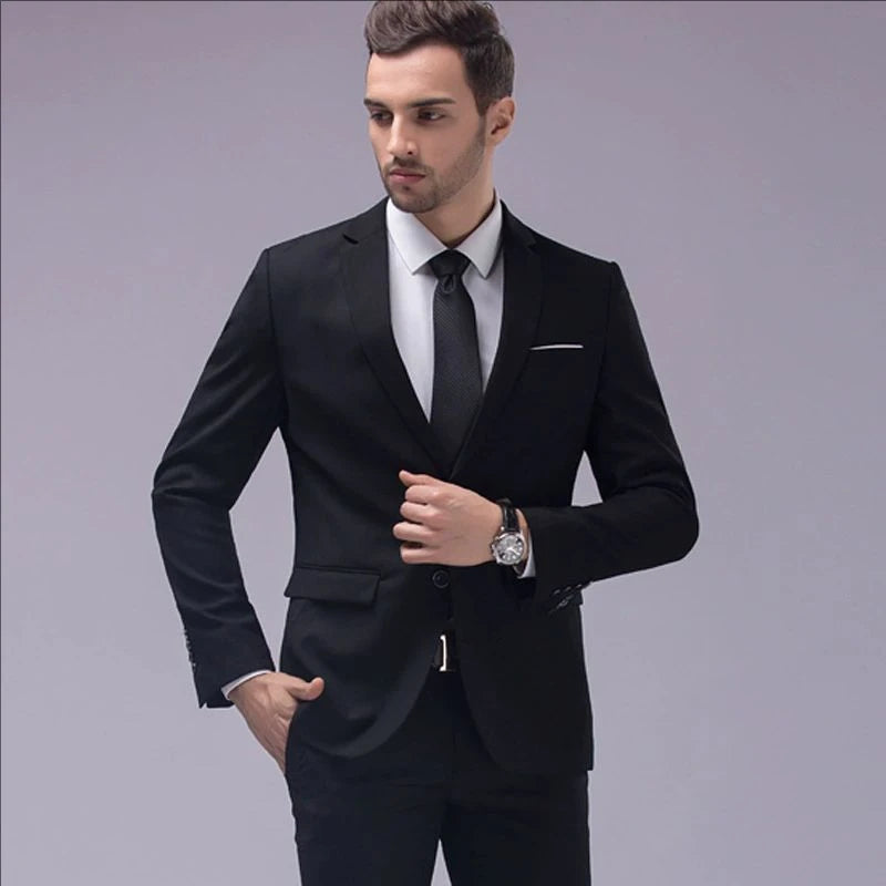 Elegant Suits For Men Wedding 3 Pieces 2 Set  Fashion Classic Full Jackets Vest Pants Blazers Outfit 2024 Formal Costume