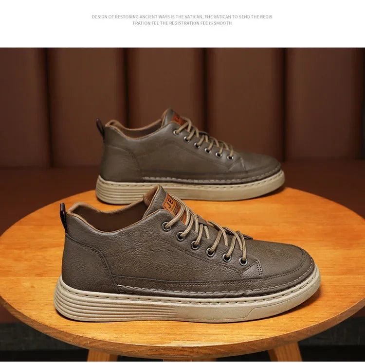 Man's Sneakers New Breathable Business Men Casual Shoes Autumn Non-slip Designer Black Leather Shoes for Men Zapatos Para Hombre