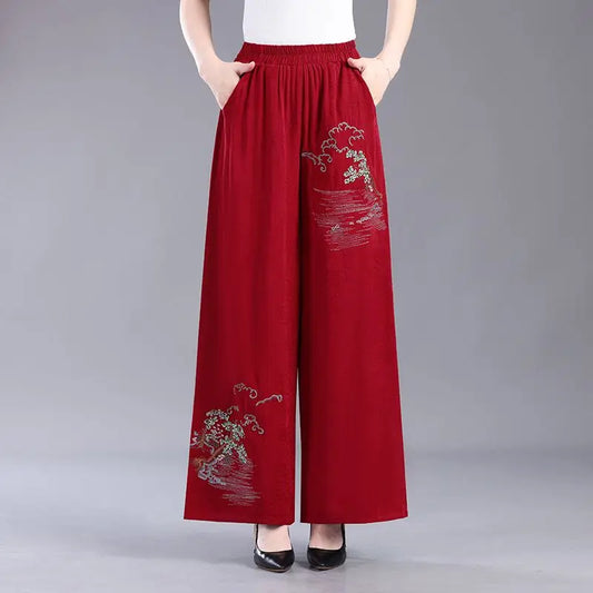 Female Trousers Skirt Korean Fashion G Classic Harajuku 90s Comfortable Stretch High Quality Clothing Embroidery Women's Pants