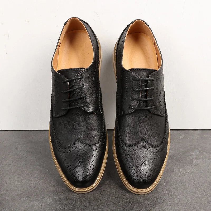 Mens Dress Shoes Breathable Business Formal Oxford Shoes for Wedding Stylist Leather Shoes