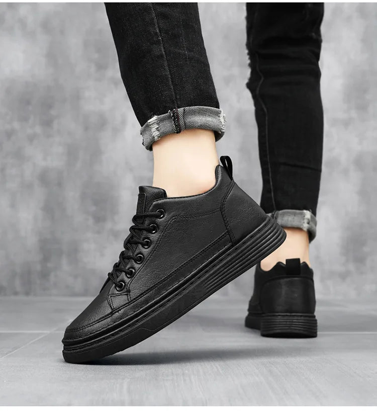 Man's Sneakers New Breathable Business Men Casual Shoes Autumn Non-slip Designer Black Leather Shoes for Men Zapatos Para Hombre