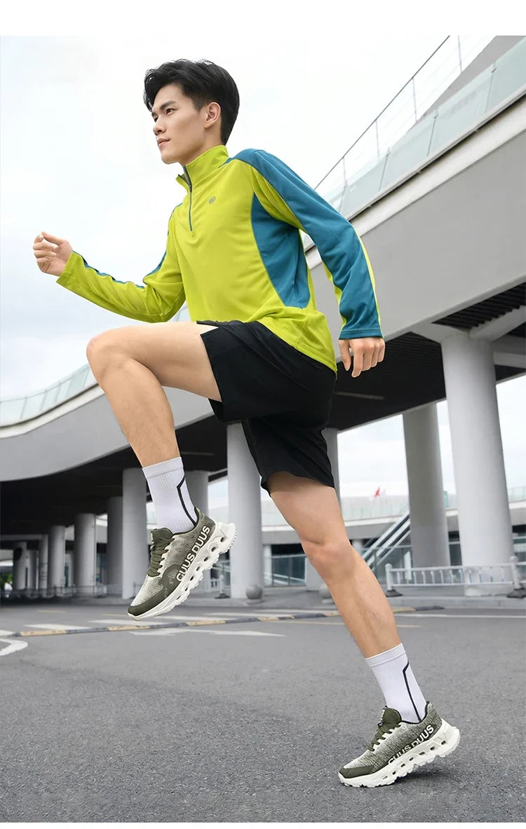 Men's Running Shoes Outdoor Couple Trainer Race Sneakers Off-road Shoes Cushioning Jogging Non-Slip Breathable Mesh Luxury Shoes