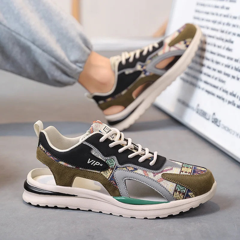 Men Sports Sandals Breathable Mesh Beach Shoe Outdoor Non-slip Sneakers Fashion Casual Shoes Luxury Sandals Zapatillas De Hombre