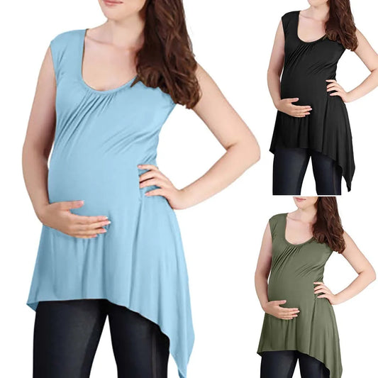 Women's Clothing woman pregnant clothes Short Sleeve Solid Color Pregnancy Nursing Vest Top For Breastfeeding S-M-L-XL-XXL