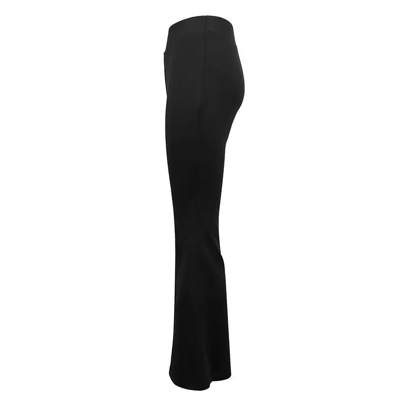 Autumn New Women's Trousers Black Sexy Slim Hip-lifting Bell Bottoms Streetwear Fashion Female Versatile Pants Knitted Clothing