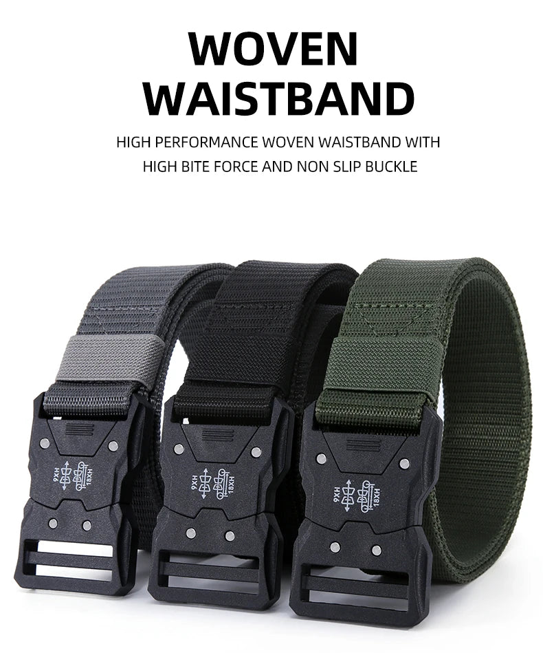 Plastics Tactical Belt Quick Release Outdoor Belt Soft Real Nylon Sports Accessories Men And Women Black Belt BAZAARHUBO