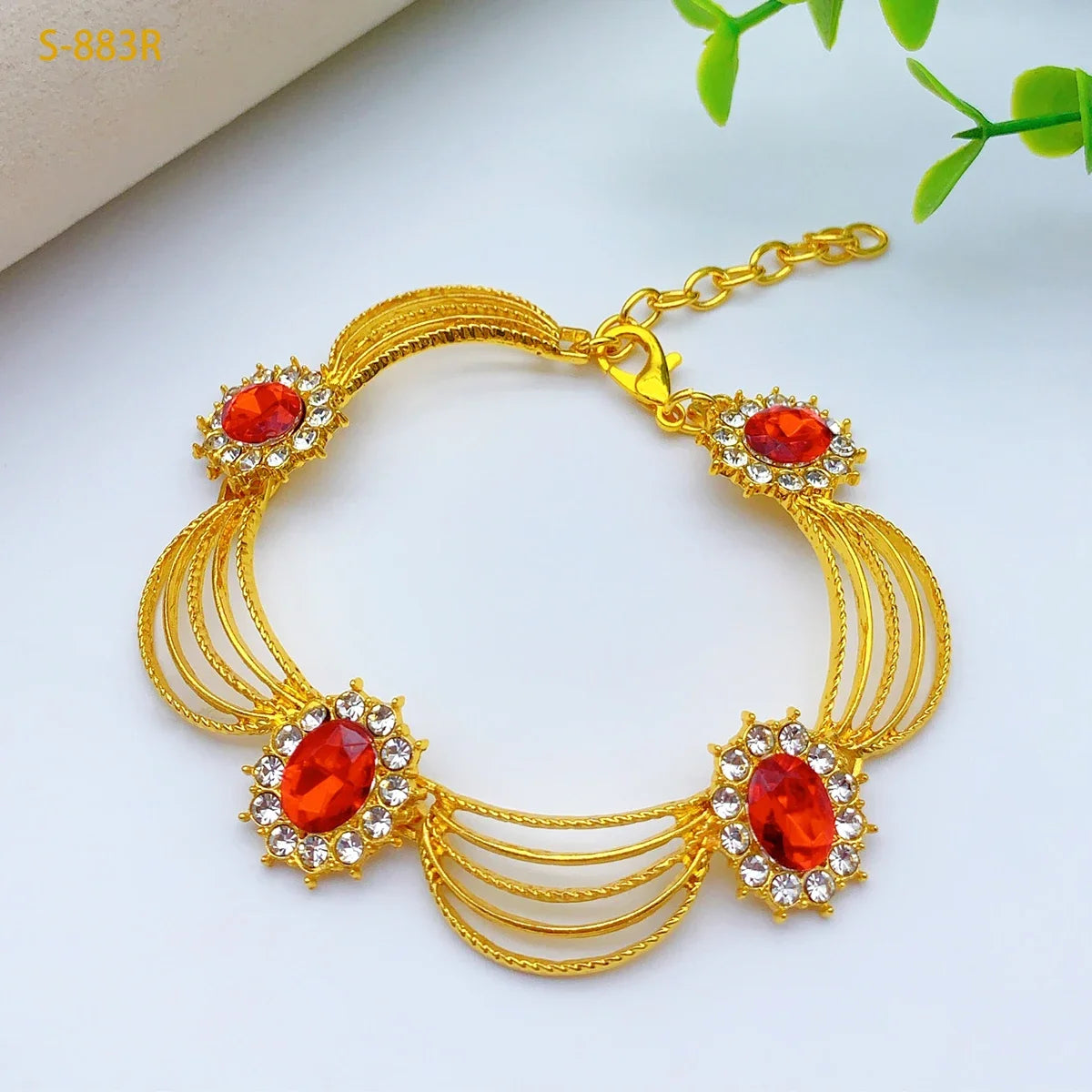 Fashion Ethiopia Dubai Women's Jewelry Set African Wedding Jewelry Necklace Bracelet Earring Ring Set Party Gifts Wholesale