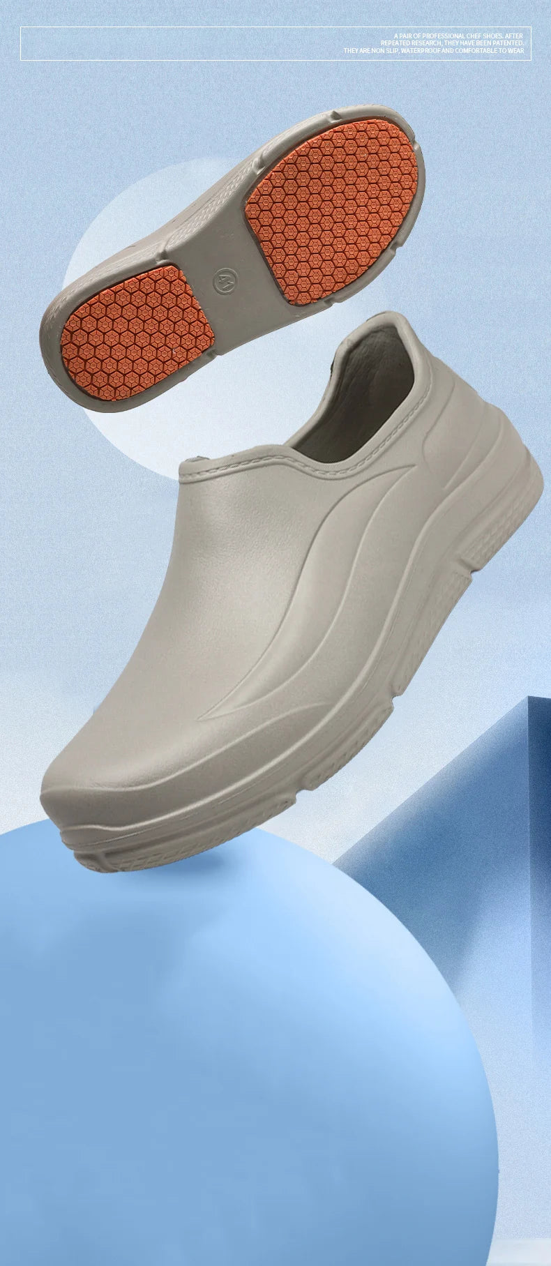 Summer Chef Shoes Anti Slip and Oil Proof Work Shoes Casual Lazy Slippers Soft Comfortable Beach Slippers Sandals Garden Shoes