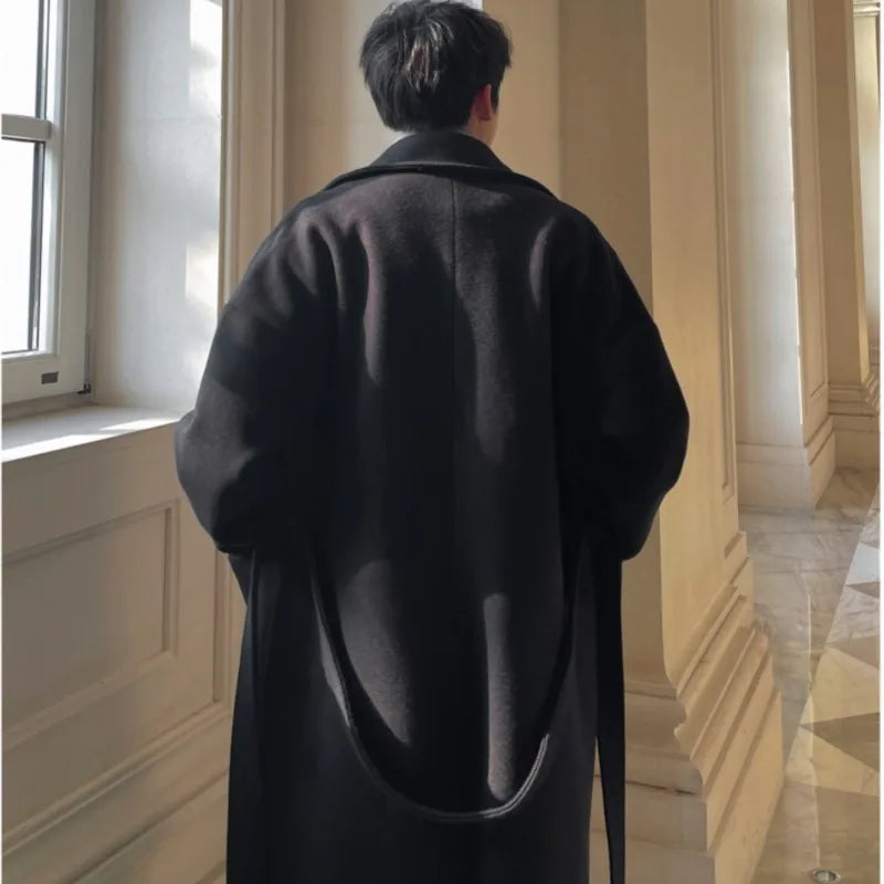 Long Coats Men chamarras para hombre Woolen Jackets winter coat men Trench Male Vintage Loose Heavy Jackets Men Leisure Overcoat