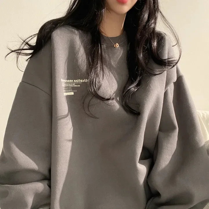 Women Sweatshirts Oversized Spring Hoodie Long Sleeve Casual Letter Print Loose Pullovers Harajuku Sweatshirt Female