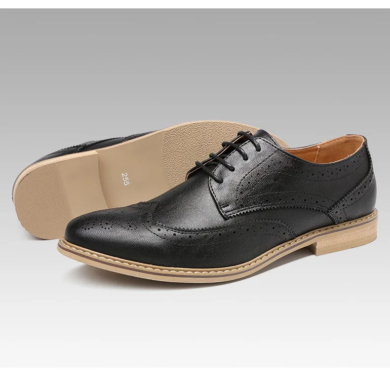 Mens Dress Shoes Breathable Business Formal Oxford Shoes for Wedding Stylist Leather Shoes