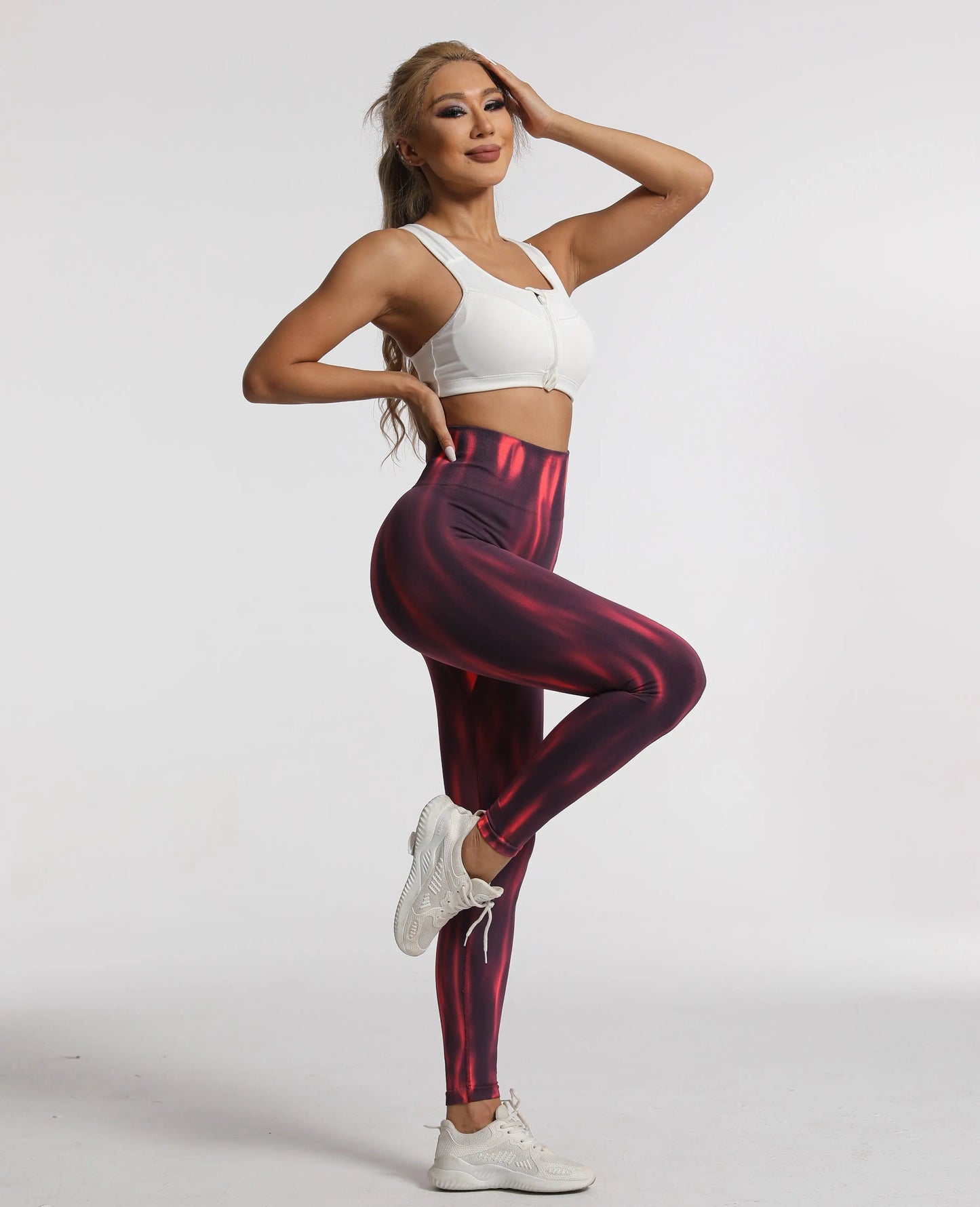 New Tiedye Gym Leggings Seamless Women Push Up Stretch Pants Scrunch Sports High Waist Booty Lifting Workout Yoga Leggins Nylon